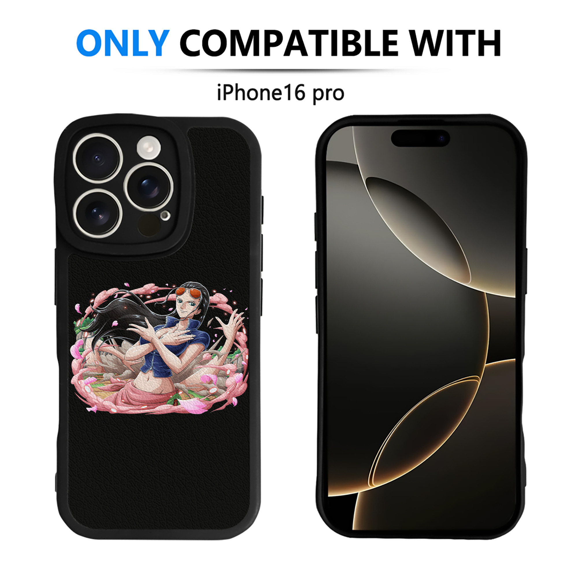 （画像用） ワンピース ニコ・ロビン ONE PIECE Nico Robin 【iPhone 16シリーズ対応】シリコンスマホケース（レザー調） 材質：シリコン